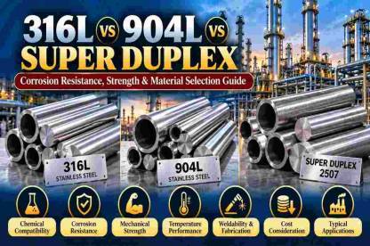 When Should You Choose 316L, 904L, or Super Duplex Stainless Steel for Corrosive Applications?