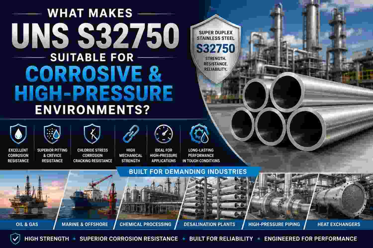 What Makes UNS S32750 Suitable for Corrosive and High-Pressure Environments?